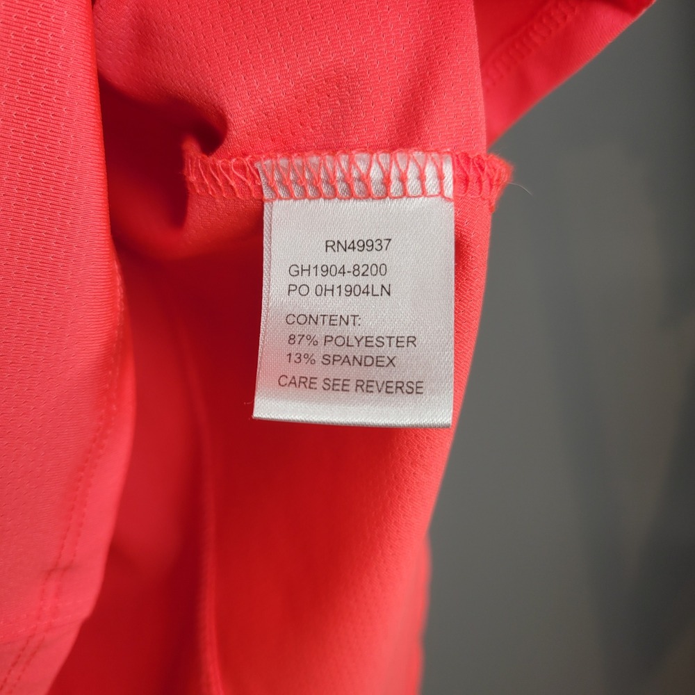 Tail Golf Polo Shirt Coral Pink 1/4 Zip Women's Size L Tennis Workout Stretch - Picture 10 of 10